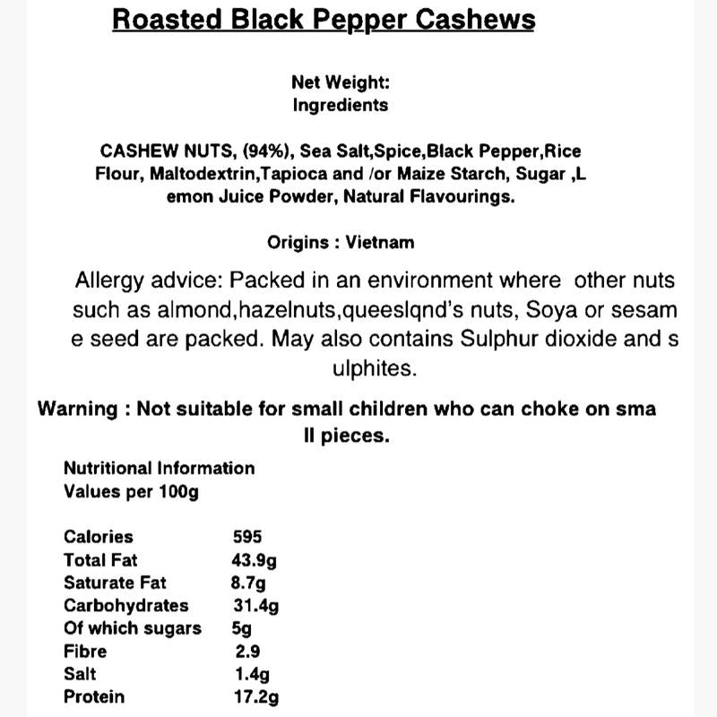 Roasted Black Pepper Cashews