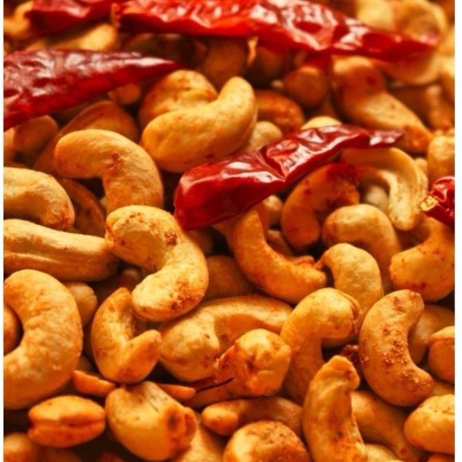 Freshly Roasted Chilli Cashew Nuts -Snack Flavour Spicy