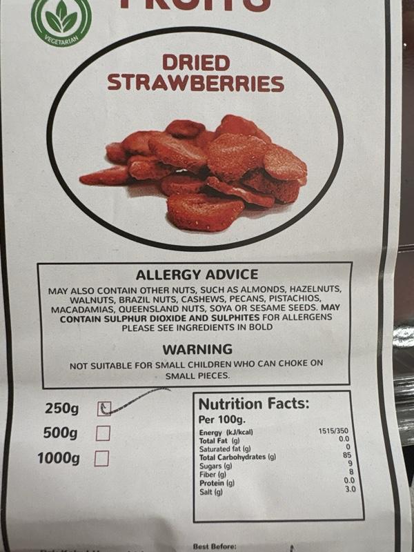 Dried Strawberries