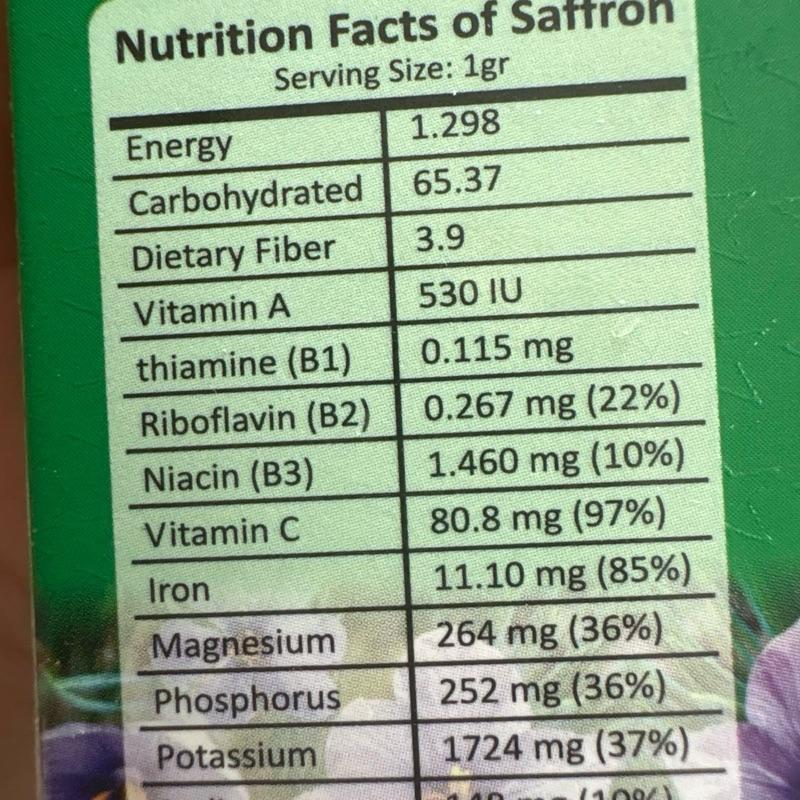 Saffron/Pure Natural 1Gram