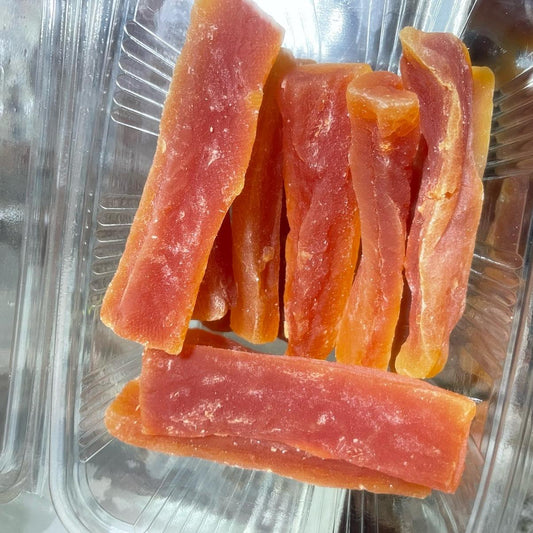 Dried Papaya Strips - Sugar added -Snack Sweet Dry