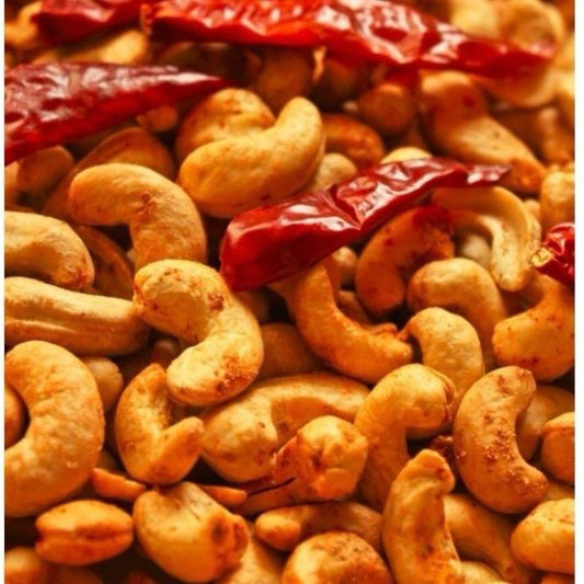 Freshly Roasted Chilli Cashew Nuts -Snack Flavour Spicy